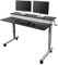 Stand Up Desk Store Höhenverstellbarer Schreibtisch - Zwei-Klassen- (Schwarz, Schreibtisch Länge: 150cm)