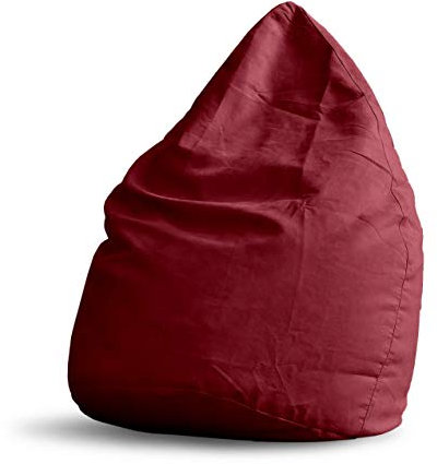 Lumaland Sitzsack Luxury 60x45cm | Microvelours Beanbag mit extra weichem & robustem Stoff | Für Erwachsene & Kinder| Ideal geeignet für Kinderzimmer | Sessel & Stuhl Bean Bag [Rot]