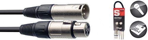 Microphone cable, XLR/XLR (m/f), 30 cm (11.8)
