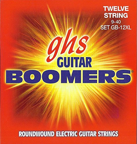 Jeu de cordes pour guitare électrique GHS BOOMERS - 12 cordes - GB-12XL - Extra Light - 009/040