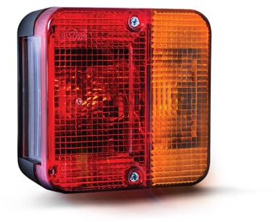 Maypole 12V Square Combination Lamp, 4 Function Stop; Tail; Indicator; Number Plate, Trailer Lighting