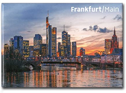 Foto-Magnet Frankfurter Skyline, Frankfurt am Main Deko-Souvenir, ca. 8 x 5,4 cm