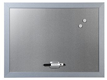 Bi-Office Blokko Whiteboard, MDF Rahmen, lackierter Stahl, 34 mm dicker, grau/silber