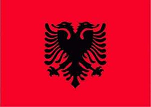 FRIP-XXL GIGANTE Bandiera Albania Fan 2,50 x 1,50 m Bandiera Bandiere con occhielli