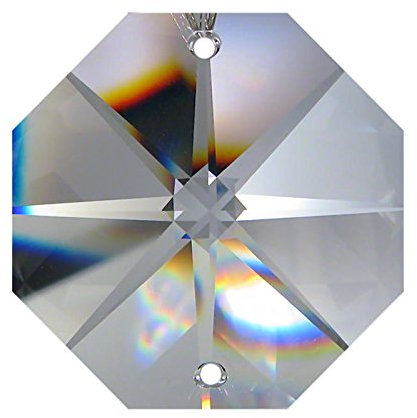 40x Regenbogenkristall Oktagon Stern ~ Koppe 16mm 2 Loch Crystal K9 ~ Feng Shui Kronleuchter Lüster