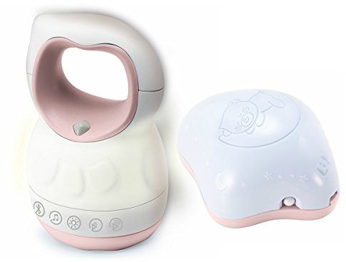 Infantino Dites-moi une histoire Lampe de nuit intelligente Bluetooth avec haut-parleur pour raconter des histoires et de la musique + Lullabies à emporter avec lampe de nuit USB rechargeable