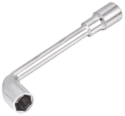 sourcing map 14mm Metric L Shaped Angled Open Hex 6 Point Socket Wrench