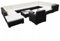 Tidyard 35-TLG. Gartenlounge-Set Gartensofa Poly Rattan Loungesofa Outdoor Balkon Terrasse Sofagarnitur Gartenmöbel mit Couchtisch, Hocker und Polster - Schwarz