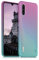 kwmobile Carcasa Protectora Compatible con Xiaomi Mi A3 / CC9e - Funda Bicolor Rosa Fucsia/Azul/Transparente