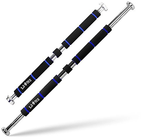 Pull Up Bar - Chin Ups Door Frame Exercise Bars - Expandable 61-100cm (Black/Blue)