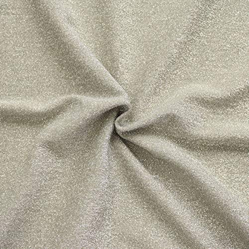 Lurex Jersey Stoff Glitter Meterware Beige