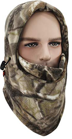 LKXHarleya Warm Fleece Balaclava, Camouflage Vollmaske Balaclava, Gesichts- Und HalswäRmer, Geeignet FüR Motorrad-Skijagd Snowboard, A02