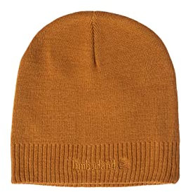 Timberland Herren Knit Logo Beanie Hut, Wheat, OS