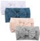 Lazzboy Haarband Baby Stirnband Mädchen Bowknot Turban Headwrap Knot Neugeborenen Säugling Kleinkind Festes Bogen 4pcs Zusätze Headwear(A)