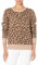 Amazon Essentials Felpa Girocollo in Tessuto French Terry (Disponibile in Taglie Forti) Donna, Cammello Stampa Leopardata, L