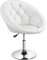 Yaheetech Swivel Vanity Chair Dressing Table Chair Comfy Vanity Stool for Bedroom Salon Make up Room, White