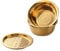 Sansund Multifunktionales Gemüse-Waschschüssel-Set, Sieb mit Schüssel, Edelstahl-Waschbecken, Küchensieb, feinmaschiger Korb für Obst und Gemüse gold