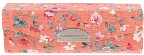 VALICLUD Chic Women Lipstick Case Retro Embroidered Pattern Storage Box with Mirror