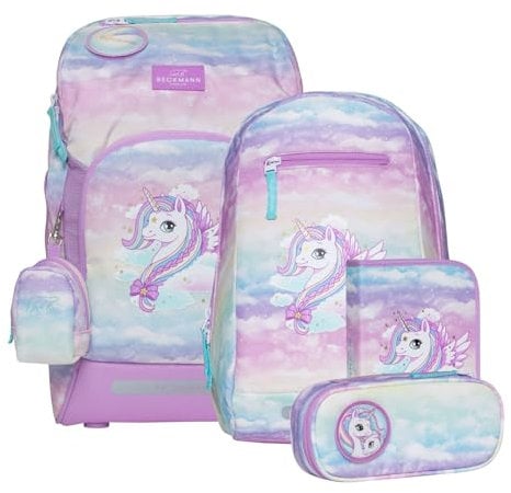 Beckmann Active Air FLX Schoolbag Set 6-teilig 20-25L Unicorn