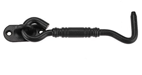 Gancio per Cabina Eye Latch 201 Acciaio Inossidabile Colore Nero Gancio per Cabina e Chiusura a Scatto per Porta Finestra