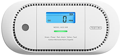 X-Sense Wireless Interconnected Carbon Monoxide Detector, Replaceable Battery Powered CO Alarm with Digital Display and Peak Value Memory, XC01-WR