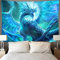 Jioorn Wandteppich Wandbehang Tapisserie Psychedelic Blauer Cartoon Drache Wandtuch Tapestry Wandkunst Weiches Mikrofaser Stoff für Schlafzimmer Wohnzimmer Wohnheim Geschenk 230x270cm