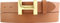 BELTINGER Damen-Gürtel HANNA aus Vollrindleder 3 cm | Schmaler Ledergürtel für Damen 30mm | Gold glänzend | Tabac 105cm