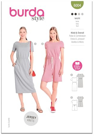Burda Paper Sewing Pattern 6004 Dresses, Jumpsuits 8-20 (34-44)