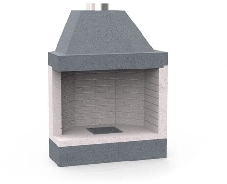 Chimenea abierta de leña refractaria EDILMARK modelo KR 1080 izquierda