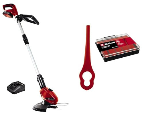 Einhell GC-CT 18 Li Power X-Change 18V Cordless Strimmer With Battery and Fast Charger & 3405736 Replacement Blade Box PXC Trimmer