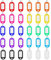 Skaaisont 30 Porte Clef Etiquette,Porte Clés en Plastique 10 Couleurs,Porte étiquette Inscriptibles pour de Maison,Peut être Utilisé Marquer Divers Articles Par Exempl Bagages,Nom l'animal