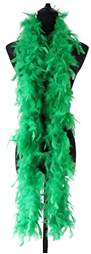 2 Stück Federboa für Weihnachtsbaum,2m Einfarbig Flauschige Federboa Weihnachten Band Boa Streifen Federschal Kostüm Boa Girlande Federn Schal Stola Kostüm Party Karneval Schal für Damen Kinder,Grün