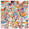 100 Stück Zirkus Aufkleber Pack Bunte Zirkusmuster Sticker Set Wasserdichte Vinyl Sticker für Laptop Kinder Autos Motorrad Fahrrad Skateboard Gepäck Koffer Computer Aufkleber Graffiti Decal