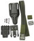 ACEXIER Táctico Correa Drop Leg Band Sistema de Cierre rápido para G1ock 17 M9 Adaptador de Plataforma de Funda de Pistola con QLS 19 22 Accesorio de Caza (Green-3PCS Long Set)