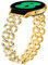 Miimall Bracelet pour Samsung Galaxy Watch 6/5/4/Active 2 40mm 44mm/Watch 6 Classic 43 47mm/Watch 4 Classic 42 46mm/Watch 5 Pro 45mm,20mm Bracelet Métal Diamant pour Samsung Galaxy Watch 6 (Or)