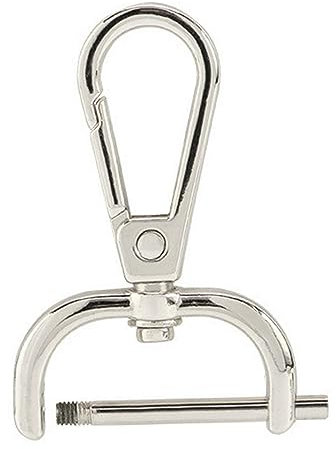 Colcolo Drehbare Karabinerverschlüsse für Taschen, Handtaschen, abnehmbare -Clips, PU-Zubehör, drehbare Karabinerhaken für DIY Carfts, 25 mm Silber