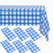 ZeriTlolen Lot de 6 nappes Bleues à Carreaux Vichy Bleu | 137,2 x 274,3 cm | Nappe de Table en Plastique Blanc | Vêtements de Table de fête pour fêtes, Barbecue, Pique-Nique, Anniversaire, Mariage