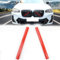 X3 G01 Kühlergrill Streifen Trim für BMW X3 G01 F25 X4 G02 F26 X5 G05 F15 E70 X6 G06 F16 E71 X7 G07, V-Brace Wrap Abdeckungen Blau Grill Streifen Frontgrill Einfassungen Streifen (Rot)