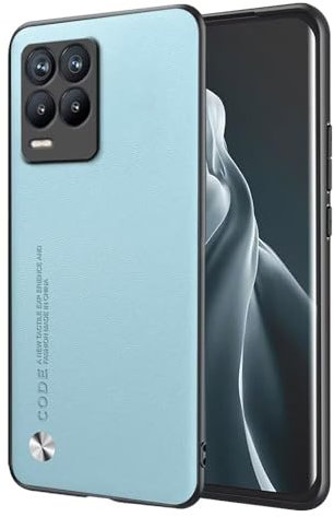 EASSGU Funda para Realme 8 / Realme 8 Pro (6.4 Inches), Carcasa de Teléfono de Estilo Empresarial con Respaldo de PU Cuero - Azul Claro