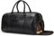 Reisetaschen Herren echt Leder Weekender Tasche Großen Kapazität Wasserdicht Reisetasche Unisex Vintage Handgepäck Bag, Schwarz
