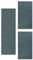 Carpetsale24 Bettumrandung Schlafzimmer 3 teilig Shaggy Hochflor Teppich Blau Bettvorleger Schlafzimmer Bettset: 2 St. 60x110 cm | 1 St. 80x150 cm - Teppich Läufer Set Einfarbig Design