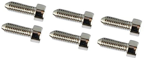 6PCS Stainless Steel Tremolo Bridge Saddle Mounting Screws Guitar Locking Nut Screws and String Lock Screws(silver)