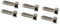 6PCS Stainless Steel Tremolo Bridge Saddle Mounting Screws Guitar Locking Nut Screws and String Lock Screws(silver)