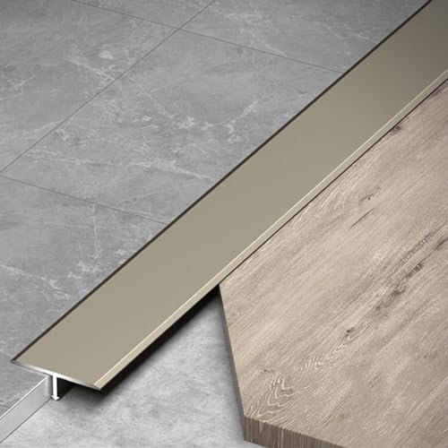 Aluminium-Übergangsstreifen für Vinylböden, Champagner, 130 cm, langlebige Teppichkantenverkleidung und -leiste