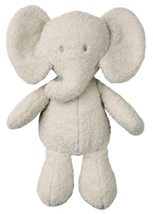 Nattou Kuscheltier Elefant, Wegbegleiter ab der Geburt, ca. 30 cm, Polyester, Teddy, Grey