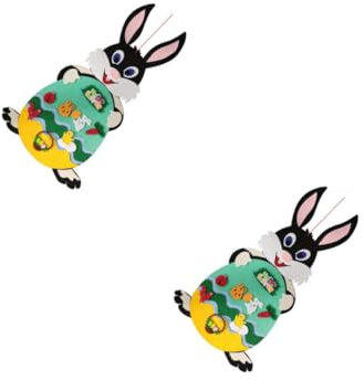 Vaguelly Osterdeko Filzanhänger Hase Abnehmbares Ornament 1 Packung Filzhasenspielzeug für Jungen und Mädchen
