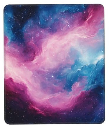 DFJMASFKOL Tapis de bureau galaxie Nebula Gaming Tapis de souris pour femme girly Tapis de clavier d'ordinateur pour travail/bureau/maison 21 x 26 cm