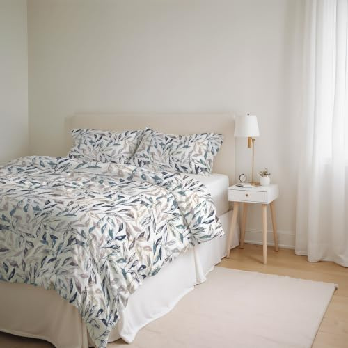 Italian Bed Linen Ida Cotton Double Duvet Cover Set, Made in Italy – Duvet Cover Set – Duvet Cover 250 x 200 cm with Double Flap and 2 Pillow Cases (Double, Vest)