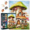 1000-Piece Abstract Mushroom House & Fairy Door Fantasy Art Jigsaw Puzzle for Adults - Premium Matte Finish, Challenging Art Therapy, Wall Decor Gift for Nature Lovers (19.69x27.56 in)