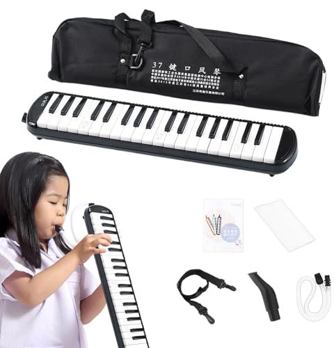 Melodica Instrument mit 32 Tasten-Melodica für Kinder, Blasinstrument mit 2 Mundstücken | Blastmate Strument Harmonium, Musikinstrument, 32 Tasten Keyboard mit Tragetasche